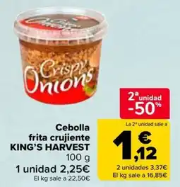 Carrefour King's harvest cebolla frita crujiente oferta