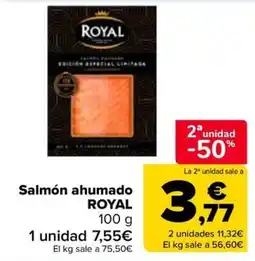 Carrefour Salmón ahumado ROYAL oferta