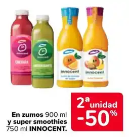 Carrefour Innocent zumos y super smoothies oferta