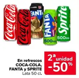 Carrefour Coca-Cola Fanta Sprite En refrescos oferta