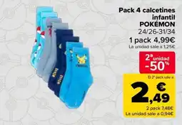 Carrefour Pokémon calcetines infantil oferta