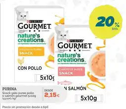 Supermercados MAS purina gourmet nature's creations snack oferta