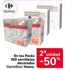 Carrefour Carrefour Home En los Packs 100 servielletas decoradas oferta
