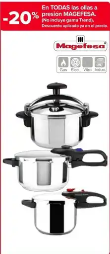 Carrefour Magefesa ollas a presión oferta