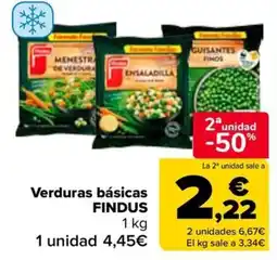 Carrefour Findus verduras basicas oferta