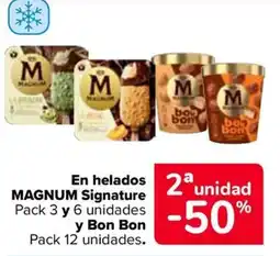 Carrefour Magnum signature y bon bon oferta