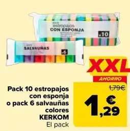 Carrefour Kerkom estropajos con esponja oferta