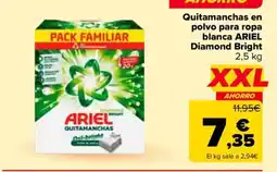Carrefour Ariel quitamanchas en polvo para ropa blanca diamond bright oferta