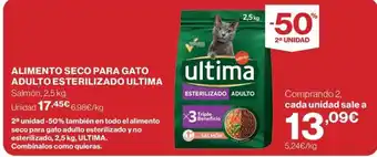 Ultima alimento seco para gato adulto esterilizado