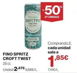 El Corte Inglés Fino Spritz Croft Twist oferta