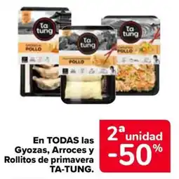 Carrefour Ta-tung gyozas arroces y rollitos de primavera oferta