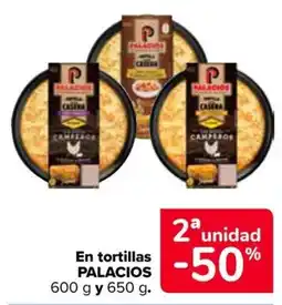 Carrefour Palacios tortillas oferta
