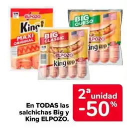Carrefour Elpozo salchichas Big y King oferta