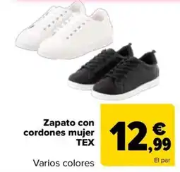 Carrefour tex zapato con cordones mujer oferta