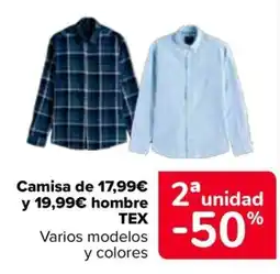 Carrefour Tex camisa hombre oferta