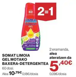 El Corte Inglés Somat limoia gel motako oferta