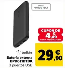 Carrefour belkin batería externa bpbo11btbk oferta