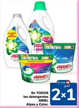 Carrefour Ariel en todos los detergentes alpes y color oferta