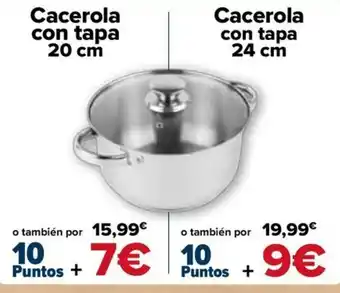 Carrefour Cacerola con tapa oferta