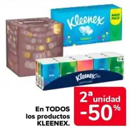 Carrefour Kleenex en todos los productos oferta