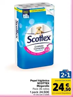 Carrefour Scottex papel higiénico Megarollo oferta