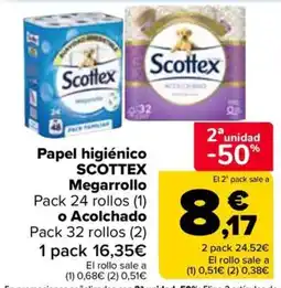 Carrefour Scottex papel higiénico oferta