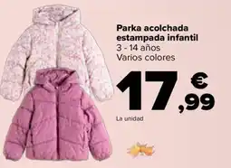 Carrefour Parka acolchada estampada infantil oferta