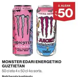 El Corte Inglés Monster edari energetiko guztietan oferta