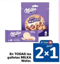 Carrefour Milka en todas las galletas wafer oferta