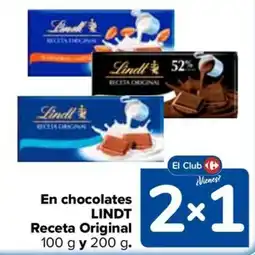 Carrefour Lindt en chocolates receta original oferta