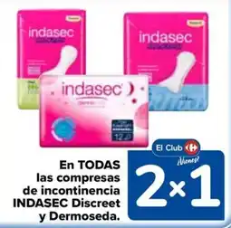 Carrefour Indasec compresas de incontinencia discreet y dermoseda oferta