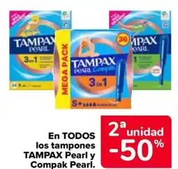Carrefour Tampax Pearl y Compak Pearl oferta