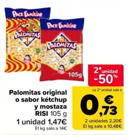 Carrefour Risi palomitas original o sabor kétchup y mostaza oferta