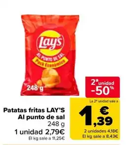 Carrefour Lay's patatas fritas Al punto de sal oferta