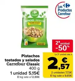 Carrefour Carrefour Classic pistachos tostados y salados oferta