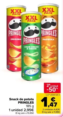 Carrefour Pringles snack de patata oferta
