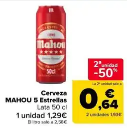 Carrefour Mahou 5 Estrellas oferta