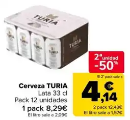 Carrefour Cerveza TURIA oferta
