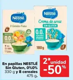 Carrefour Nestlé papillas sin gluten 0%0% 8 cereales oferta