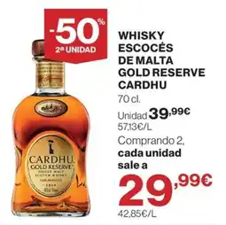El Corte Inglés Cardhu gold reserve oferta