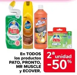 Carrefour Pato pronto Mr. muscle y ecover oferta