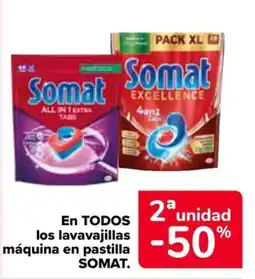 Carrefour Somat los lavavajillas máquina en pastilla oferta