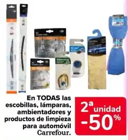 Carrefour Carrefour en todas las escobillas lámparas ambientadores productos de limpieza para automóvil oferta