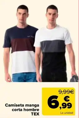 Carrefour Tex camiseta manga corta hombre oferta