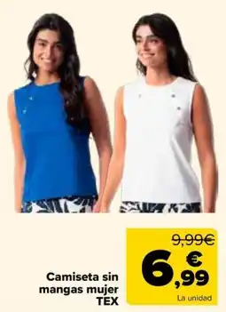 Carrefour Tex camiseta sin mangas mujer oferta