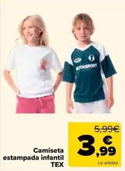 Carrefour Tex camiseta estampada infantil oferta