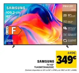Carrefour Samsung tv 43" tu43m73hauxxc oferta