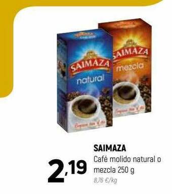Coviran Saimaza Café Molido Natural O Mezcla oferta