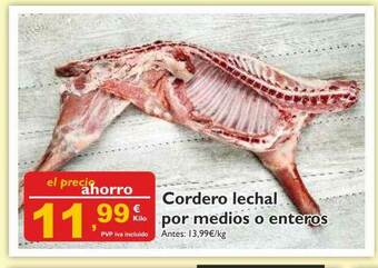 Supermercados La Despensa Cordero Lechal Por Medios O Enteros oferta