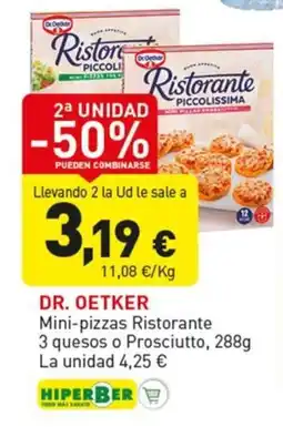 Hiperber Dr. Oetker mini-pizzas ristorante oferta